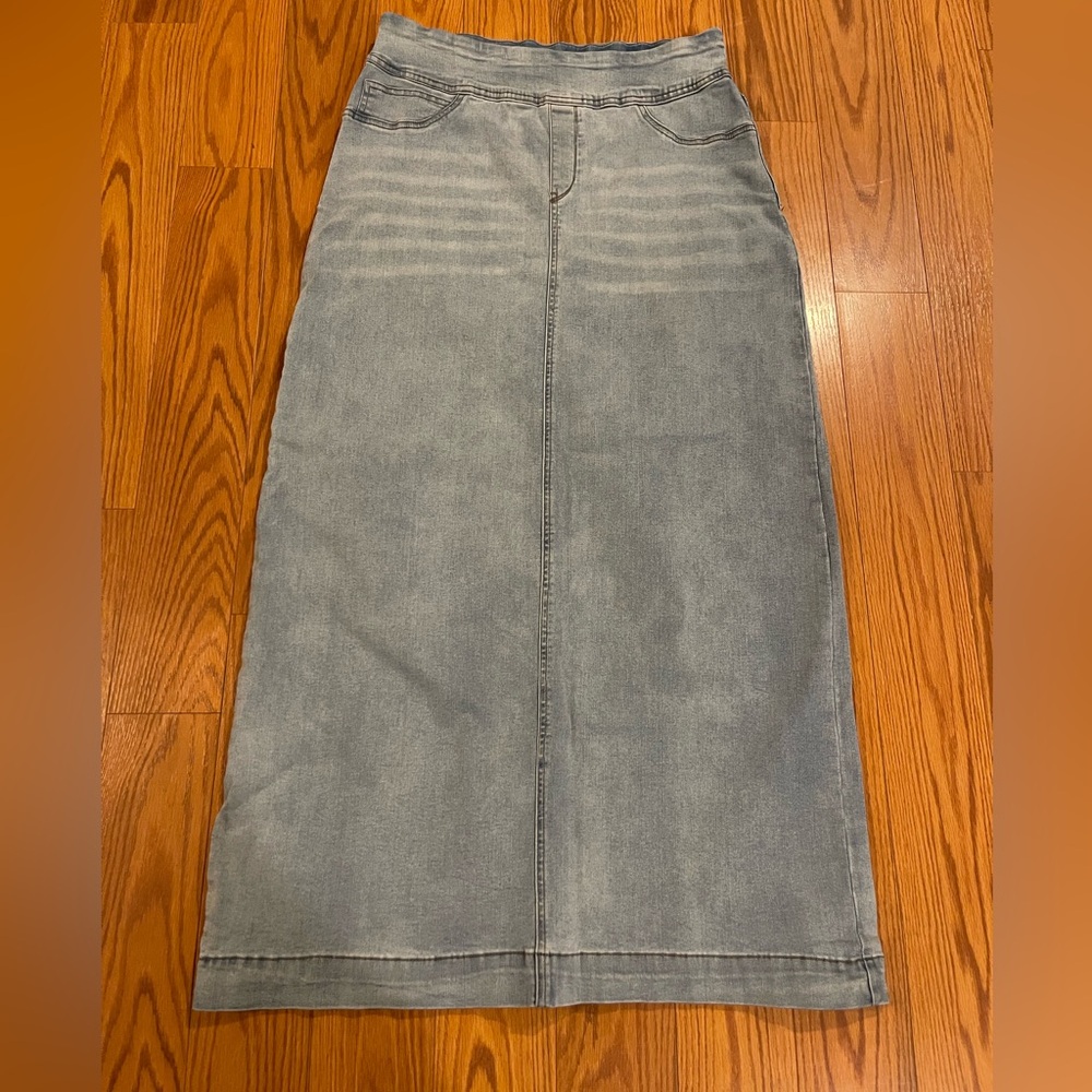 Classic Denim Maxi Skirt